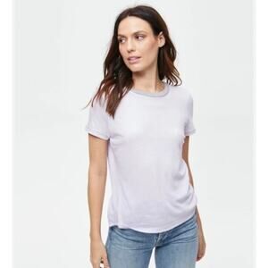 Michael Stars Colleen  Ringer Tee Amethyst Lavender Size Small NWT USA